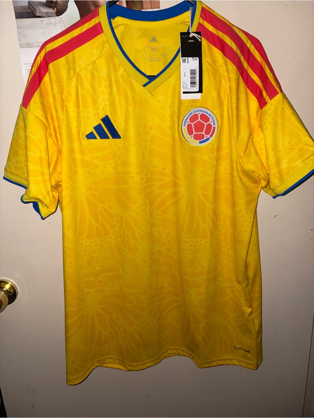 Adidas Colombia Men's World Cup Home Soccer Jersey - Yellow